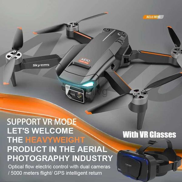 Droni AE10 droni 8k GPS 90 Motore senza spazzole regolabile Mini Drone pieghevole con Fotografia Aerial Fotografica VR Helicopter RC 24416