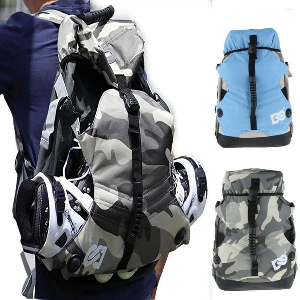 Day Packs Профессиональные роликовые коньки рюкзак мода Unisex Outdoor Bags Нейлоновые прочные много карманы спорт