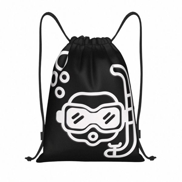 Emblema del mare subacqueo subacqueo Simboli Emblema Simbolo della borsetta per addestramento a zaini da yoga da donna uomo Diver sport Sports Sackpack M95D#