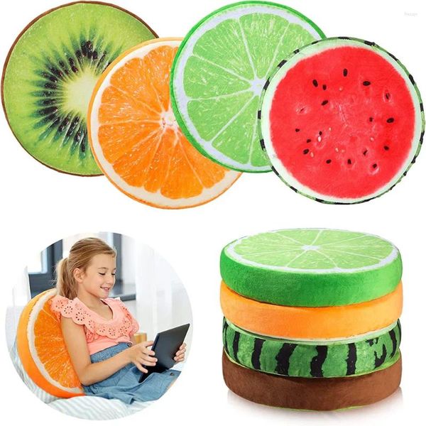 Travesseiro design de frutas criativas de frutas macias cachos de assento quarto quarto de estar na cadeira de jardim capa de jardim de infância desenho animado fofo bloco