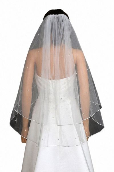 2t 2 livelli 75 cm Bride Bride Bridal Wedding Veil 2024 T1AG#