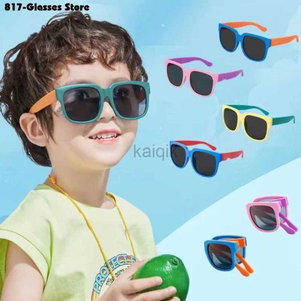 Sonnenbrille Kinderfalte Sonnenbrille Baby Bicolor Brille Sommerreisen für Jungen und Mädchen 240416