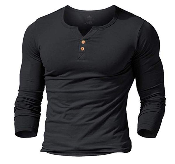 Muscle Alive Men039S Henley Tshirt Erkekler için Erkek Elbise Kılıf Gömlek Pamuk Pamuk Gündelik Vücut Geliştirme Fitness Tshirt7089529