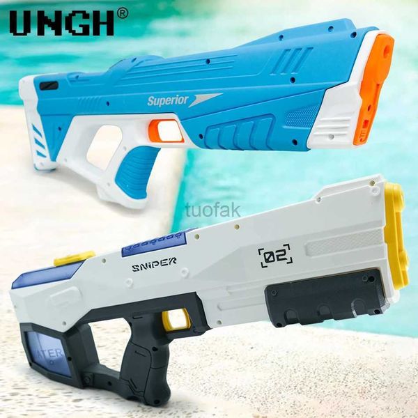 Giocattoli per pistola a Ungh 680 ml di pistola automatica pistola estiva sulla spiaggia elettrica giocattoli per esterni che assorbono l'acqua con un regalo a batteria da 7,4 V per bambini 240416