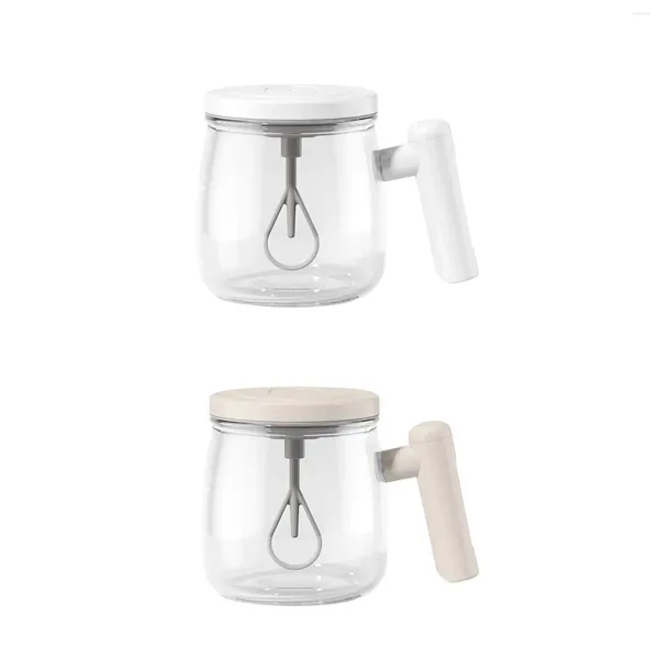 Tazze di tazza di miscelazione elettrica facile da pulire da 13,5 once di bicchiere a rotazione di tazza di agitazione automatica per soggiorno cucina da casa latte per casa
