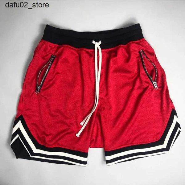 Shorts masculinos 2022 incêndio vermelho casual shorts de basquete ginástica masculino curto shorts curtos shorts workout bodybuilding shorts respiráveis shorts masculino q240416