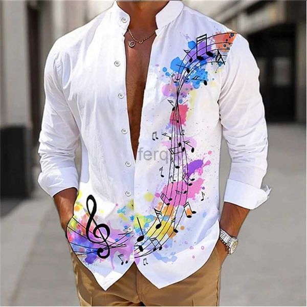 3xd9 Herren -Casual -Shirts 2024 Herrenhemd Fashion Designer Design Stand Collar Revers Outdoor Street HD Muster Weich und komfortabel 24416