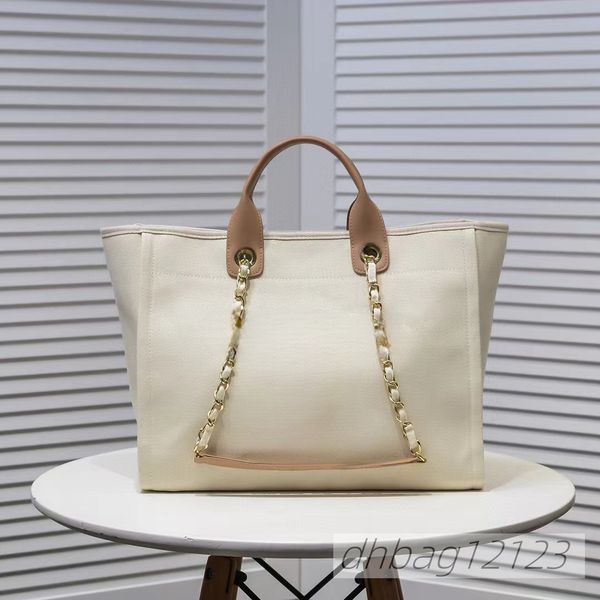 10A Design de luxo de alta qualidade Classic Letter Letter Pearl Beach Bag de couro Creme do dia dos namorados Presente de grande capacidade Compras pacote de ciclismo