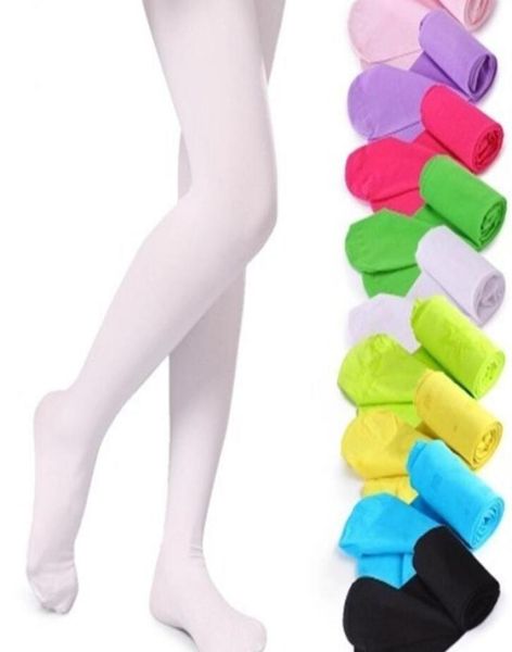 Garotas meia -calça meias de dança infantil Candy Color Childra