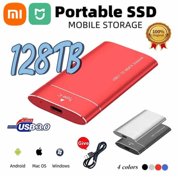 Prodotti Xiaomi Mijia Originale Portable SSD Disk rigido 1TB 2TB 500 GB 128 TB Disco rigido Elettronica disco rigido per laptop/computer/PC