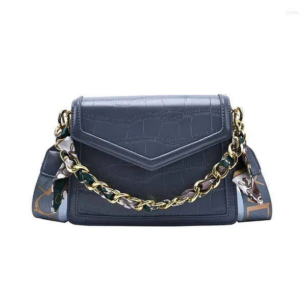 Tasche weiche pu elegante Spitzenschal Handtasche für Frauen 2024 Goldketten Damen Damen