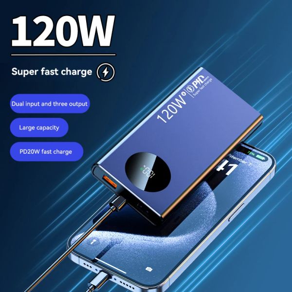 Xiaomi 120W Super Fast Charging 50000Mah Accessori per telefoni cellulari a banca sottile e leggera Accessori per la batteria esterna Spedizione gratuita