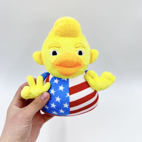 Funny Trump Duck American Flagge Plüsch Cartoon Stofftiere Puppe Entenplüschspielzeug