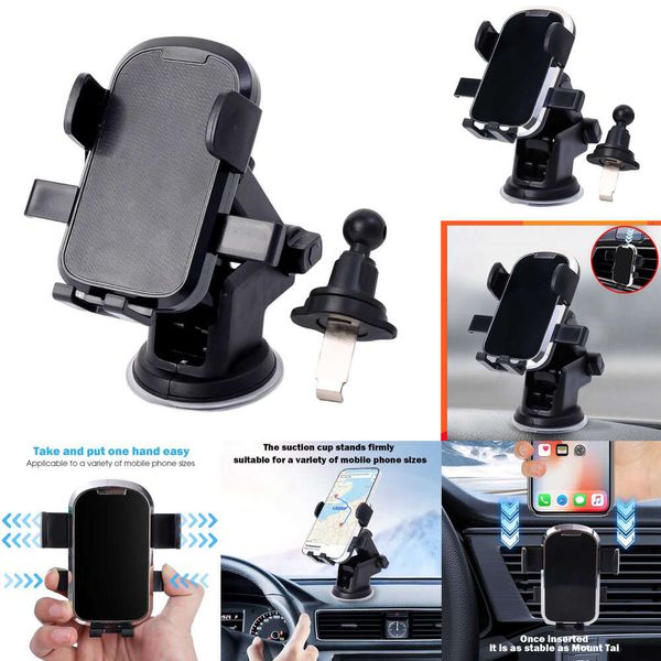 2024 2 em 1 Painel de carro para celular titular Airtlet Air Hook Mount Clip Universal GPS Navigation Stand para iPhone 14 13