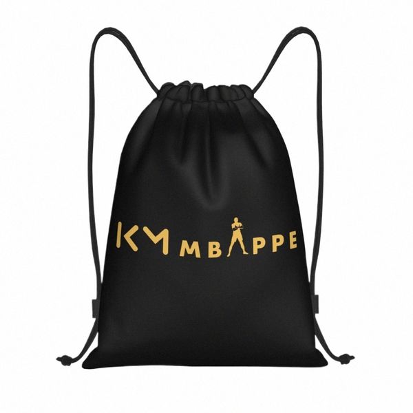 Custom KM Soccer Mbappes Draw String -Tasche für Shop Yoga Rucksäcke Männer Frauen Fußball Sport Fitnessstudio Sackpack 46UU#
