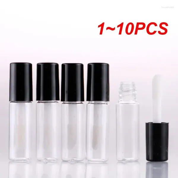 Speicherflaschen 1-10pcs leerer Wimperntusche Röhrchen Wimpern Creme Flüssigkeit Flaschenprobe Kosmetischer Behälter mit leckerem innerem Schwarz