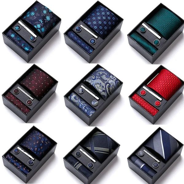 Tie Mens Six Set Gift Box Group Business Business Annual Meeting Festival Office Hightend Wedding Bow 240403