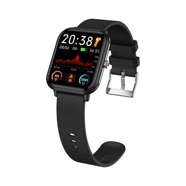 Uhren Q9 Pro Smart Watch Band iOS Android 2023 Neue Sportversionen Körpertemperatur Herzfrequenz Überwachung Leben wasserdichte Smartwatch