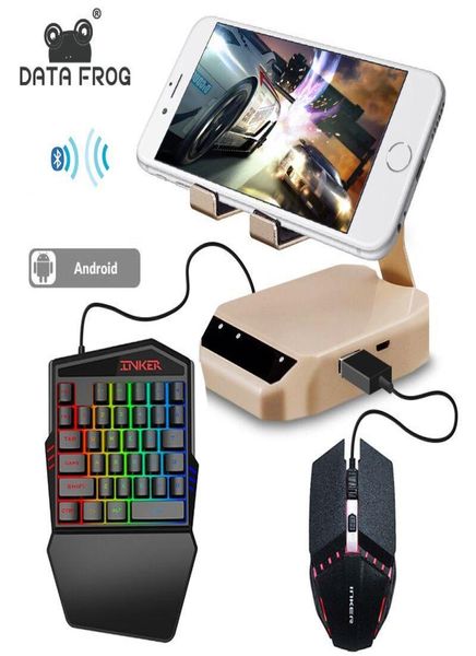 DataFrog PUBG Mobile Keyboard Maus Bluetooth -Konverter mit Stand für Android Phone Gamepad3586069