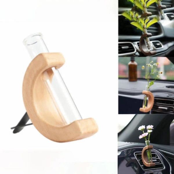 Vasen Pflanzen Brutstation Mini -Referenzrohr Massivholz Vase Blütenwagen Luftventorn Ornament Blumenbehälter Hausdekoration