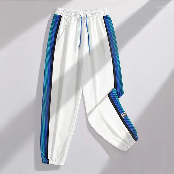 Pantaloni da uomo Summer Fashion Men/Women's Clothing Haren Farte Elastic Striped Libfful Vitality Casual Pantaloni casual