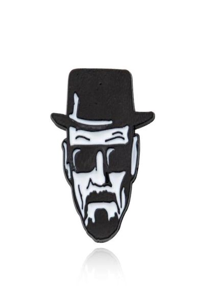 Pins Broschen Breaking Bad Walter White Punk Zink Legierung Brosche Pins Rucksack Pride -Kleidermedaille Hemd Hut Insignia Abzeichen Männer wo9745569