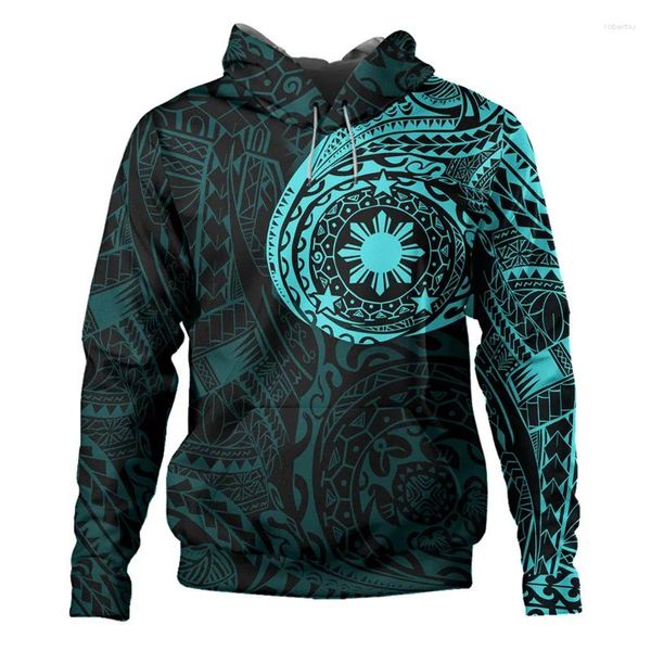 Herren Hoodies 3d Philippinen Filipinos polynesischer Tattoo Lapu Sun Tribal Druck für Männer Kid Fashion Kapuzenhaubekleidung Kleidung