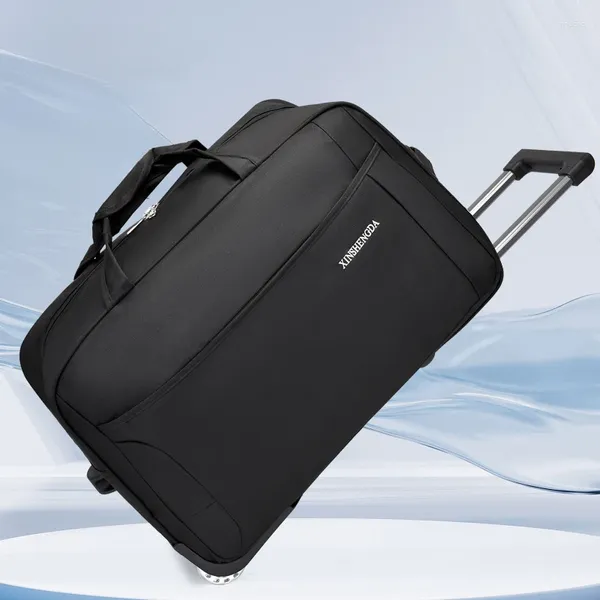 Koffer tragbarer Trolley -Gepäckbeutel Mode Folding Reißverschluss Rolling Hülle Oxford Stoff Leichtgewicht Reisetaschen auf Rädern