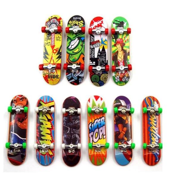 DHL Fidget Toys Fingerboard Finger Scooter Mini Skateboard Deck Legierung Antistress Tech Slip Sand Stick Spielzeug für Kinder 9375766