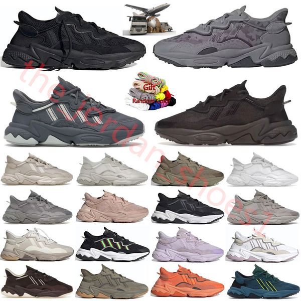 Scarpe casual ozweego uomini donne grigio solare nuvola bianca pista nera semplice marrone grigio grigio sneaker casual trainer sport chaussures