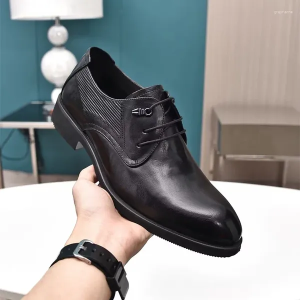 Casa -Schuhe Schuhfabrikversorgung 23 Business Herren Kopfschicht Cowide Formale Ledermodentrend Britisch