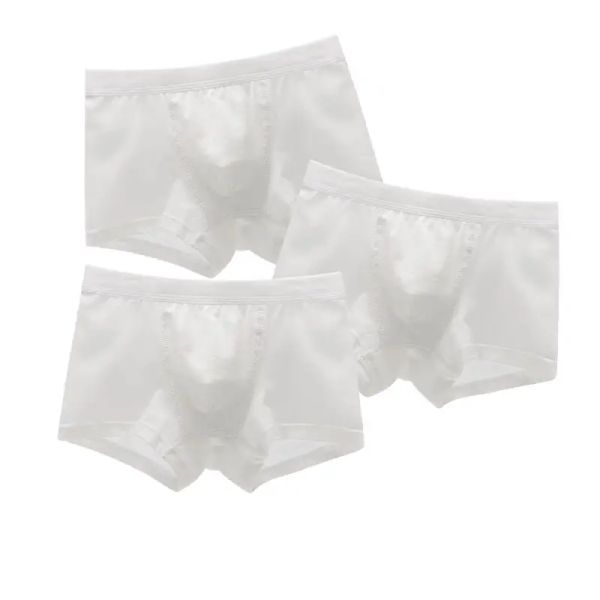 Шорты 3pcs/Pack Дети нижнее белье с твердым цветом белые шорты хлопок Big Boy Boxer Panties Boys Бруски для малышей