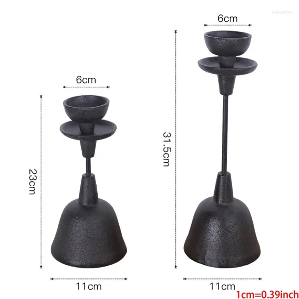 Titulares de vela G5ab Black Modern Modern Decorative Velas Stand Stand Candlestick para Dinning Party Table Wedding Romantic Wedding