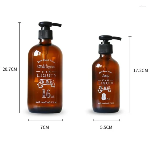 Bottiglie di stoccaggio 8oz/16 once sotto-bottiglia di grande capacità di grande capacità di lozione ricaricabile shampoo gel di bellezza strumento per la cura della pelle di bellezza per la cura della pelle