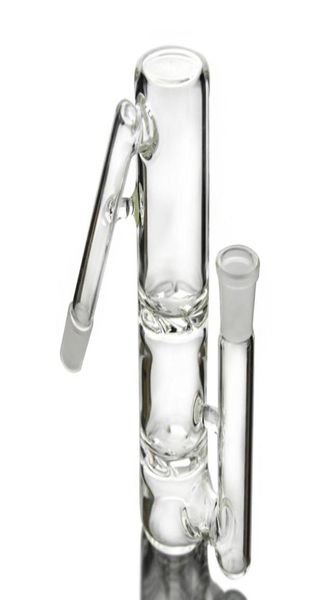 Turbina de apanhador de cinzas de vidro duplo de ciclone Acessórios para fumantes de fumar Bong Clear Ashcatcher 45 graus 14mm 18mm ASHP801 ASH8538523