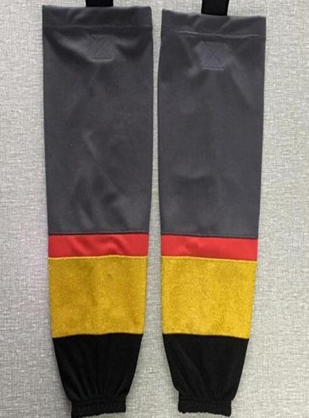 Yeni buz hokey çorap eğitim çorap 100 polyester uygulama çorap hokey ekipmanı gri altın7684912