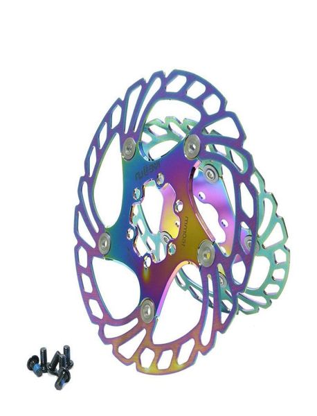 Велосипедные тормоза горные диск плавучие алюминиевые тормозные роторы велосипедные гидравлические радужные аксессуары 140160180203mm2479733