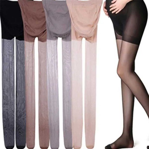 Meias sexy meias ultra -finas ajustáveis de altas perneiras elásticas altas da maternidade Mulheres grávidas Pantyhose de gravidez 1 pc 240416