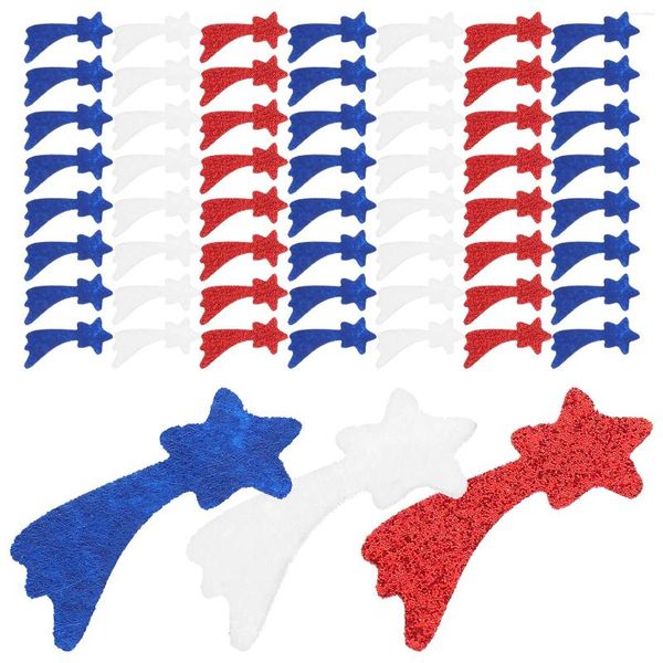 Decoração de festa 1 Conjunto de confetes de estrela 4 de julho com tema Glitter Independence Day Decor