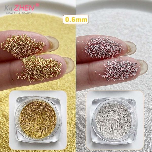 0,4 mm-1,5 mm perline in acciaio in metallo micro caviali in lega nail art art di strass per la manicure accessori fai-da-te ornamenti fai-da-te