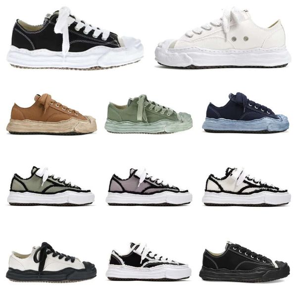 Mais uma Maison Mihara Yasuhiro Original Solas de Low Cut Canvas 2024 Para homens Miharayasuhiro Toe Cap Sneaker Mens MMY Sapt Shoe Womens Sport Women OG com caixa