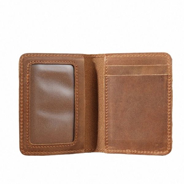 Новое прибытие Man Card Holder Luxury Leather Brand ID Кредитная лицензия водительских карт Минималистский кошелек Mey Clip Slim кошелек для мужчин A81i#