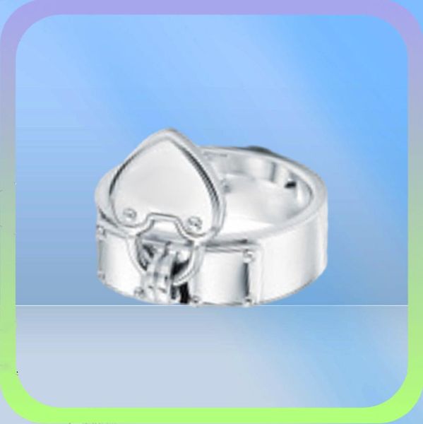 Nuovo regalo 925 Sterling Silver Classic T LOGO Rings Anelli Heart Gioielli in argento in oro rosa Match World Gioielli per Girl6514612