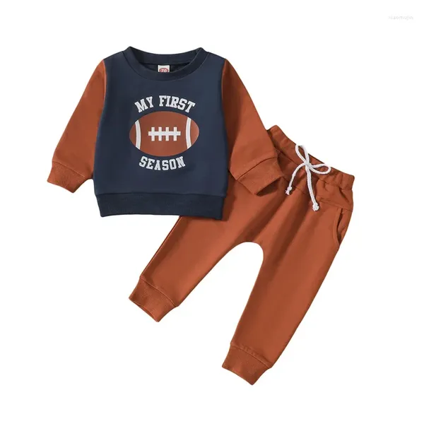 Kleidungssets Kleinkind Baby Boy Herbst Clolthes Langarmbuchstaben Print Sweatshirt Top mit Hosen niedliche geborene Outfits Set