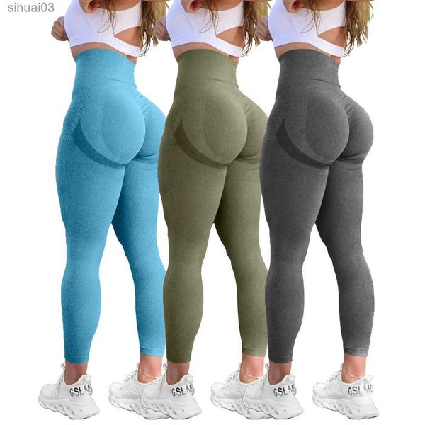 Aktive Hosen OQQ Herbst und Winter XS - XL Yoga Hosen Frauen Sport und Fitness Kleidung nahtlos enge Sport -Leggingssl2403