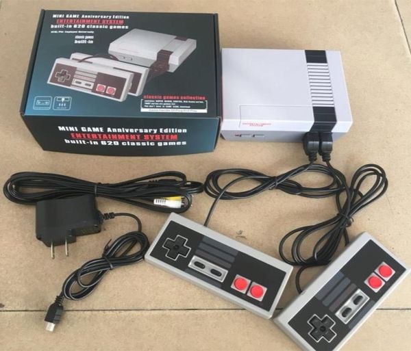 Продажа мини -телевизионной видеоигр консоли развлекательной системы для NES 620IN1 Classic Retro Games WTH Controllers Pack Box7425608