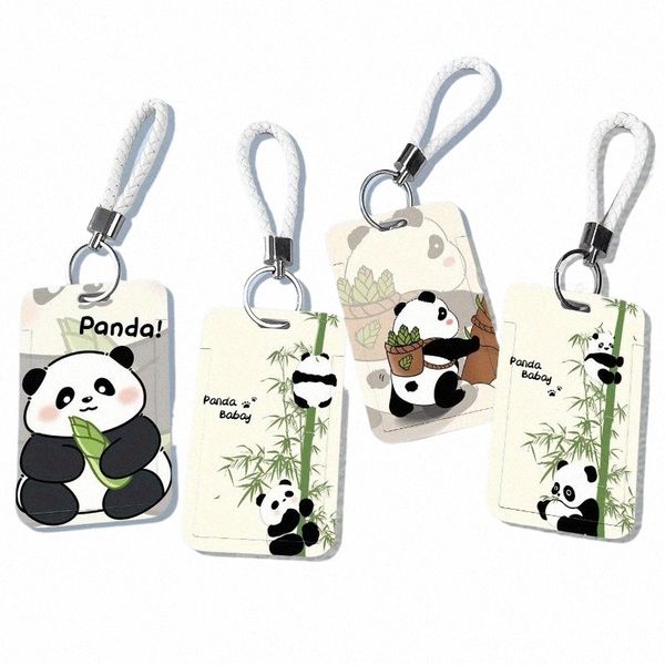 Sevimli Panda Kart Sahipleri Öğrenci Kimlik Kart Koruyucu Kapak Kılıfları Öğrenci Kampüs ACC Kartları Vaka Koruma Kabuk Kart Kılıf J7XV#