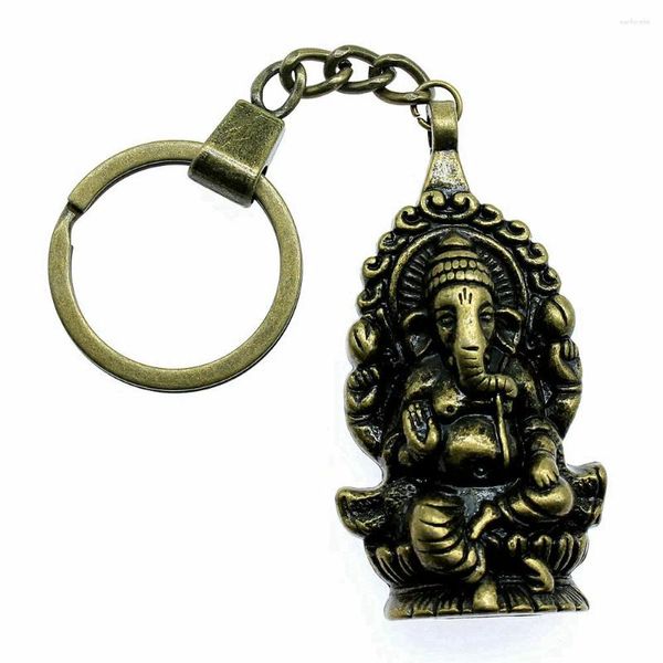 Клавки 1PCS Ganesha Buddha Слон Слон С. КЛЮЧЕВЫЙ КЛЮЧЕЙ САМЕЙСТВИЯ АКСУАРИИ ДЛЯ Ювелирных украшений Оптовые кольцо размером 30 мм