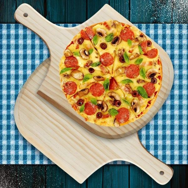 12/14 polegadas tradicionais de pizza de madeira casca de queijo homeblear touch cozinha ferramenta