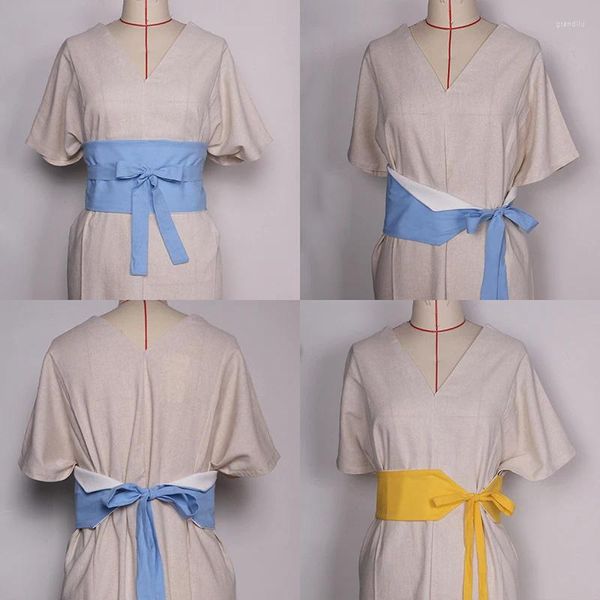 Cinture in stile giapponese Kimono cintura retrò retrò cinese tradizionale cintura di abito Hanfu donna Haori obi yukata corsetto